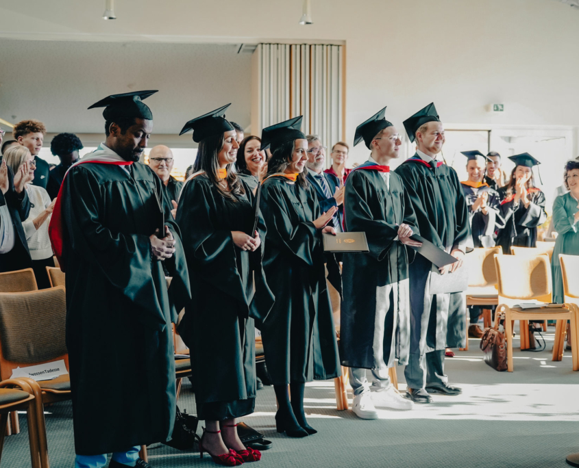Graduates being celebrated at the European Theological Seminary